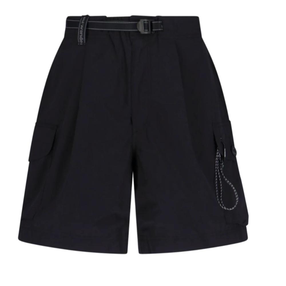 and wander Black Technical Cargo Shorts Utility Gorpcore M